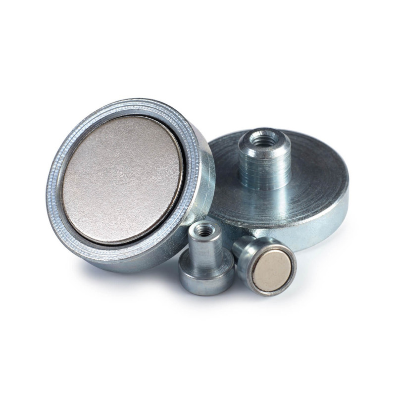 Pots Magnétiques Néodyme Filetant Intérieur 16 x 4.5 x 11.5 x 8 x 4 mm