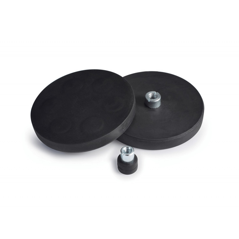 Neodymium pot magnets with rubber coating 66 x 8.5 x 15 x 10 x M5