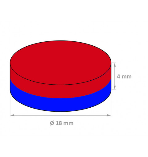 Imán de disco de neodimio de 4 mm de diámetro x 4 mm de grosor x 20 unidades 