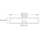 Pot magnétique avec caoutchouc antiglisse 43x12.5xØ10,.5xM5.5