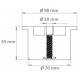 Base circular de poliuretano 90-70x55mm