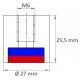 Neodymium deep pot magnets 27 x 25.5 x M6 mm (Neodymium Magnets)