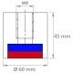 Neodymium deep pot magnets 60 x 45 x M8 mm (Neodymium Magnets)