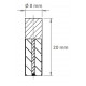 Pot magnétique Cylindrique 8x20mm, économique (Aimants Néodyme)