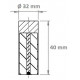 Pot magnétique Cylindrique 32x40mm, adhérent (Aimants Néodyme)