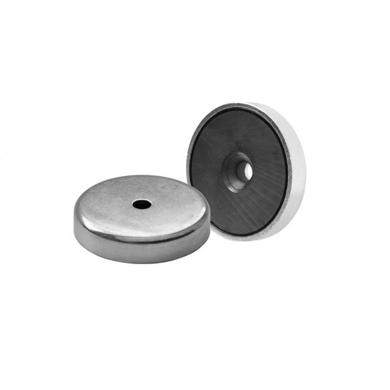 Base magnétique en ferrite avec trou traversant fraisé 20x6x4.2x9.8mm