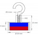 Pot magnétique Ferrite avec crochet 20x6x13x6mm, économique