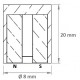 Topfmagnete in Zylinderform 8 x 20 mm (Alnico-Magnete)