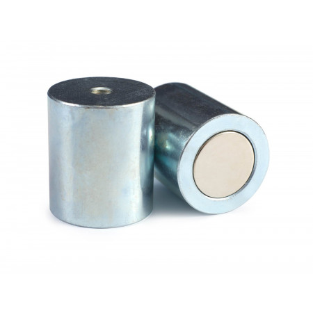 Tall Neodymium Pot Magnets with Interior Thread - NdFeB