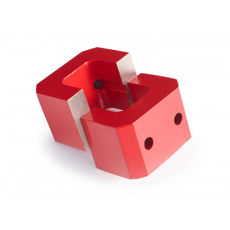 Alnico Pot Magnets with bridge: 2 holes - Red magnets