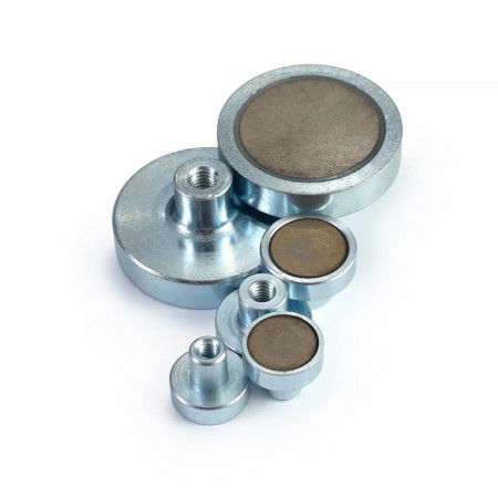 Samarium Pot Magnets with interior thread, high temperature